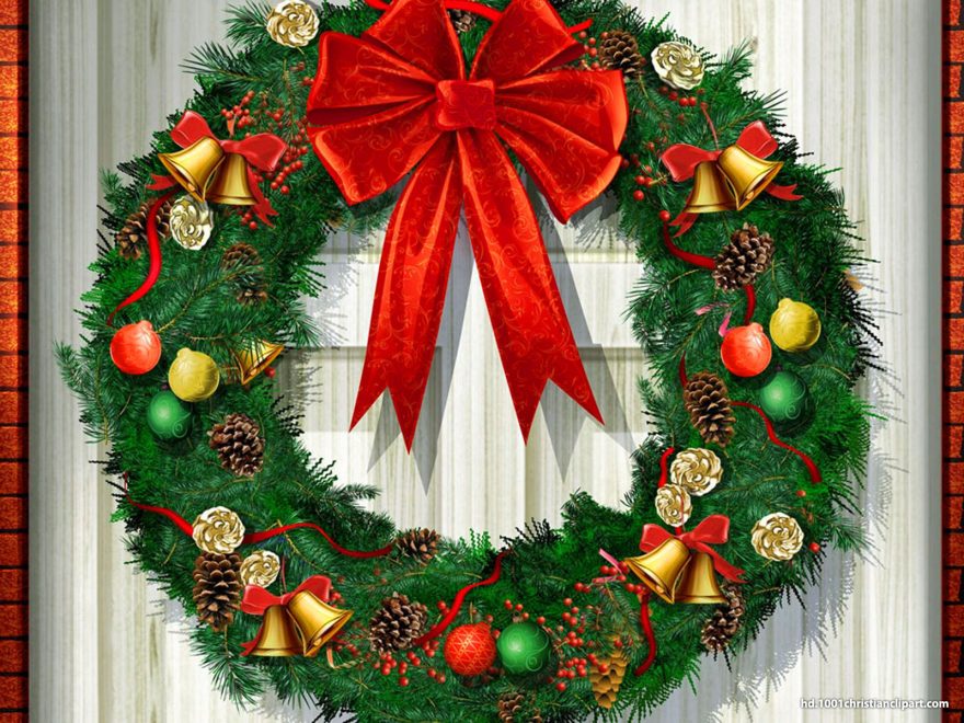 Christmas Wreath Background