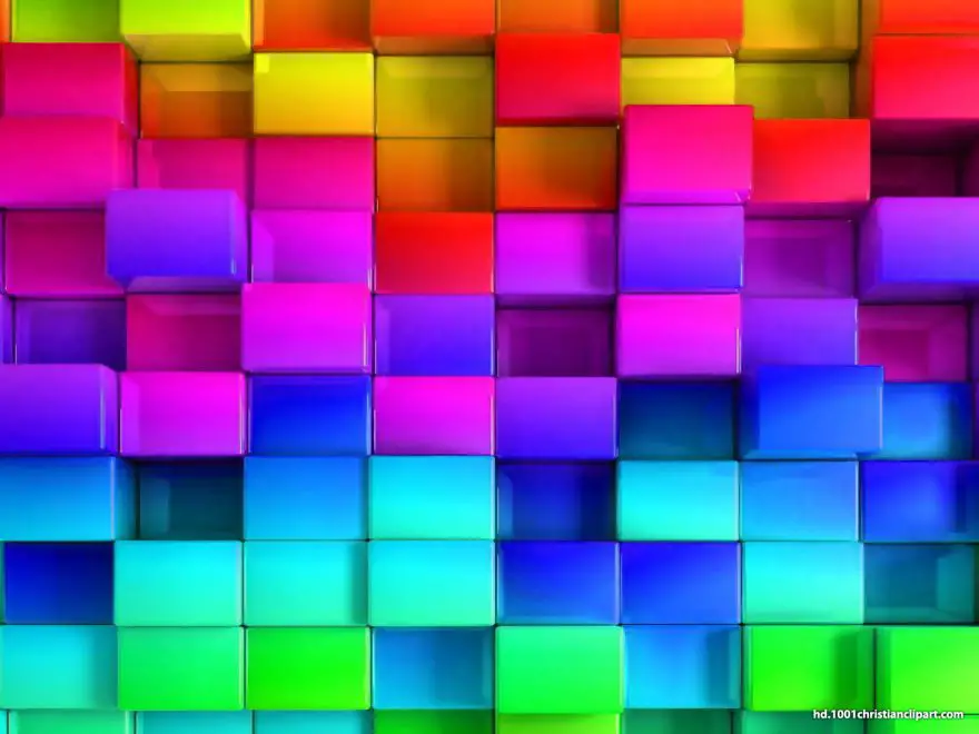 3D Rainbow Powerpoint Template