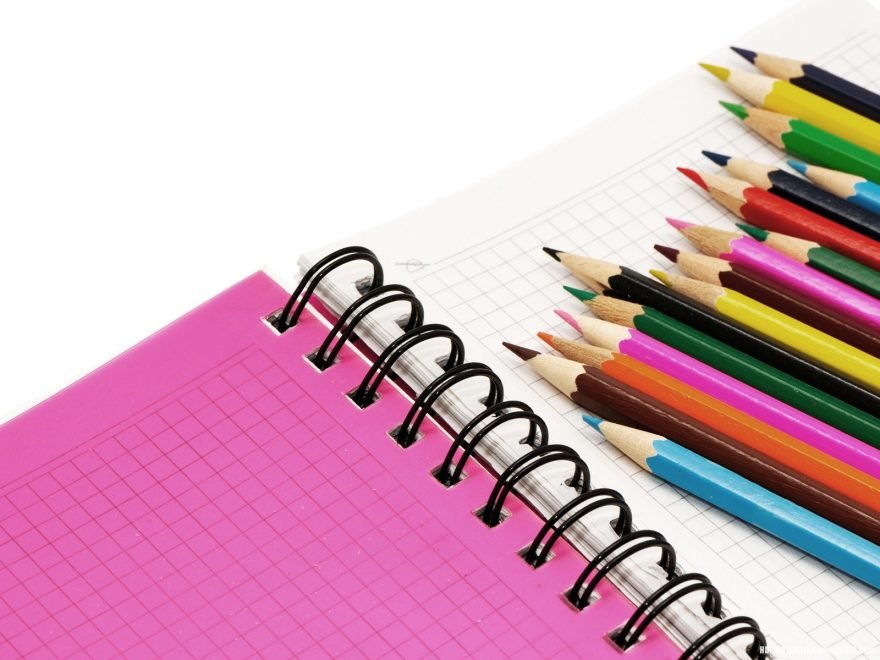 coloring pencils school background