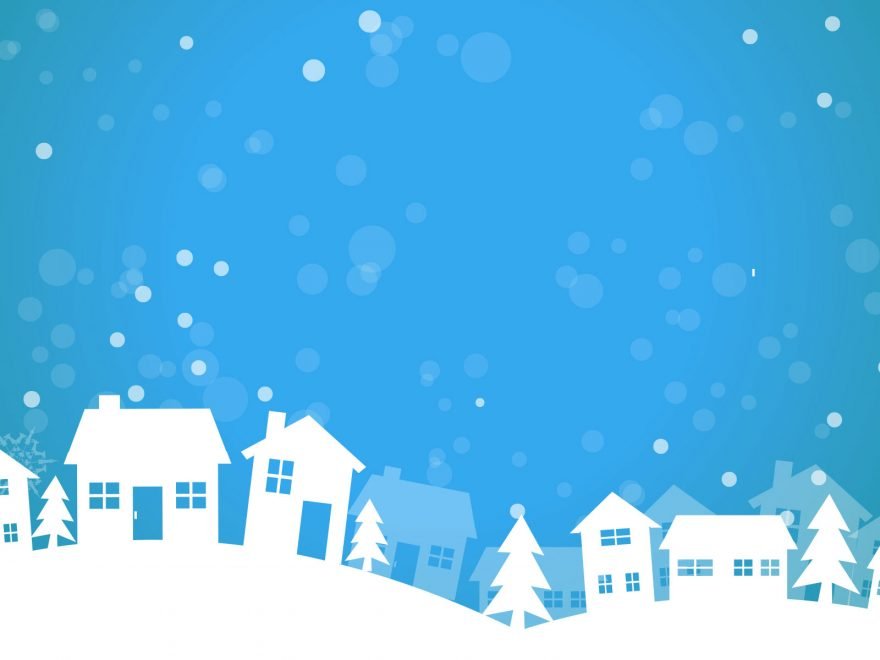 Christmas Winter City Background